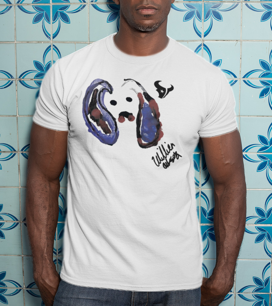 Texans Will Anderson Jr Artwork Featuring Rookie Signature T-Shirt