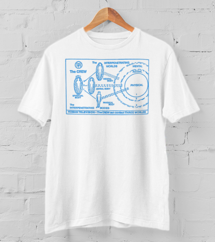 The Crew Interpenetrating Worlds Human Television Contact Three Worlds Astral Mental Physical Bodies T-Shirt