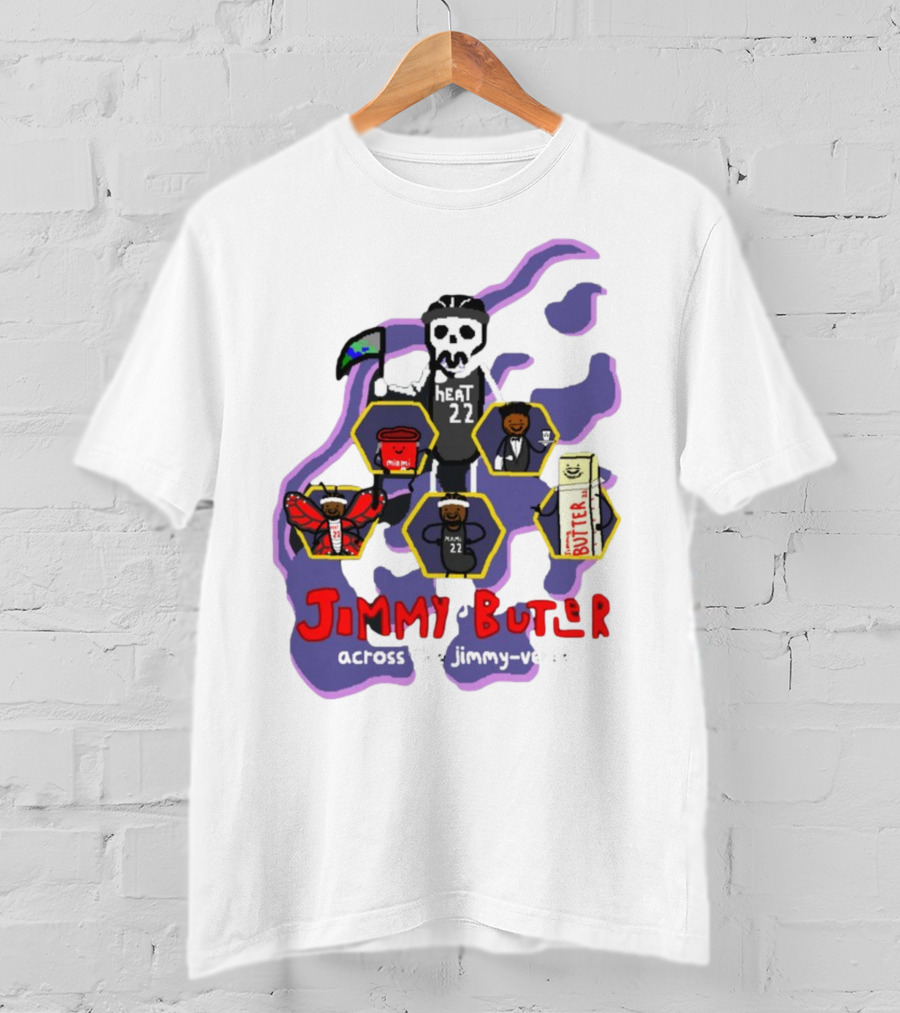 Jimmy Butler Heat 22 Across The Jimmy-Verse T-Shirt