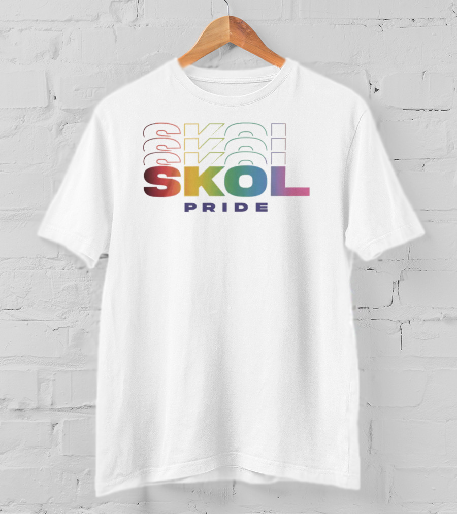 Skol Pride Minnesota Vikings Rainbow Reflection T-Shirt