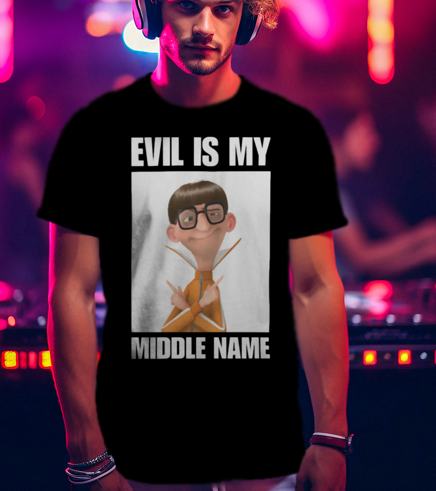 Universal Parks News Today Evil Is My Middle Name Despicable Me Character Villainous Fun T-Shirt