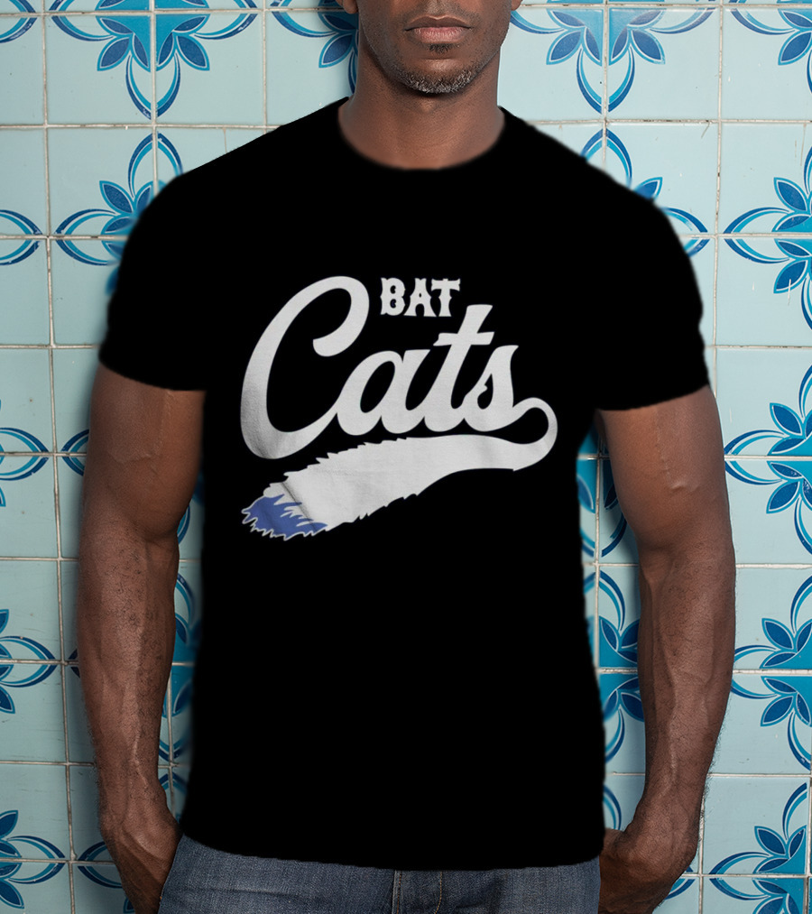 Bat Cats Logo With Feather Tail T-Shirt