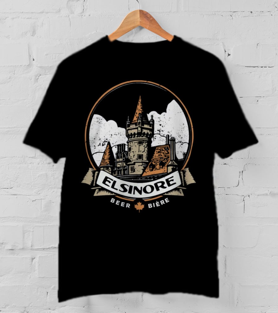 Elsinore Beer Strange Brew Castle With Maple Leaf Biere T-Shirt