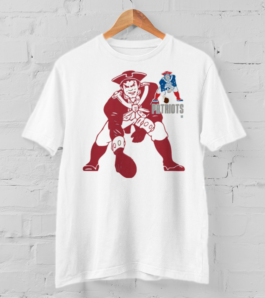 New England Patriots Retro Pat Patriot Football T-Shirt