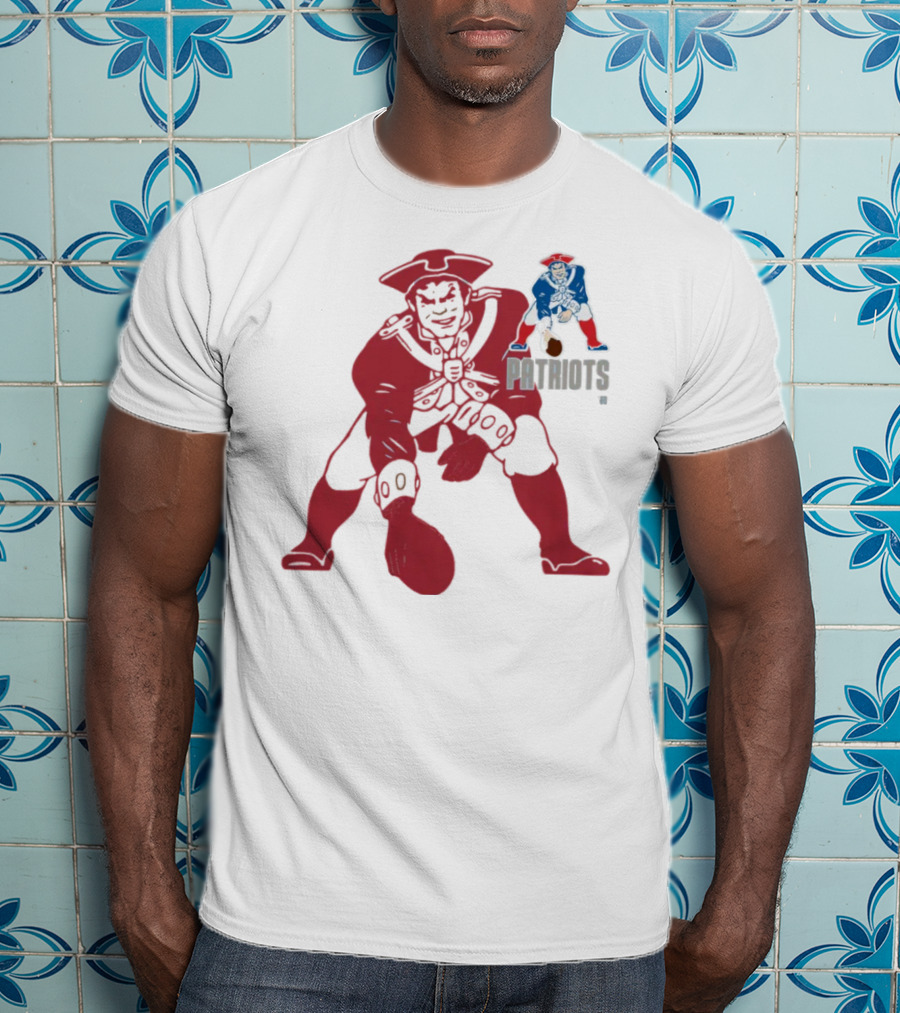 New England Patriots Retro Pat Patriot Football T-Shirt