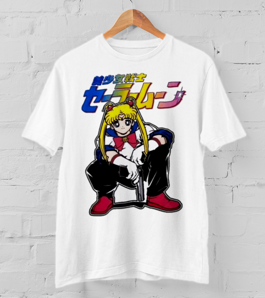 Bishoujo Senshi Sailor Moon With Gun T-Shirt