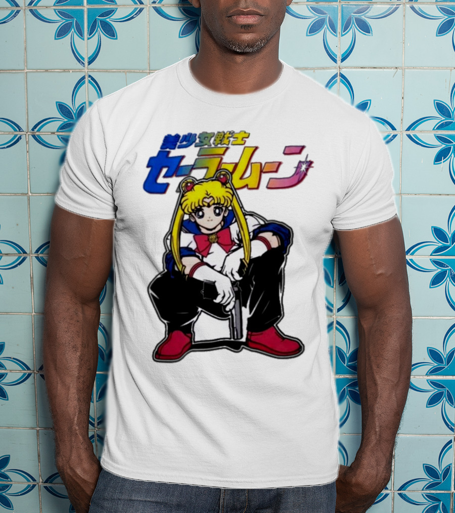 Bishoujo Senshi Sailor Moon With Gun T-Shirt