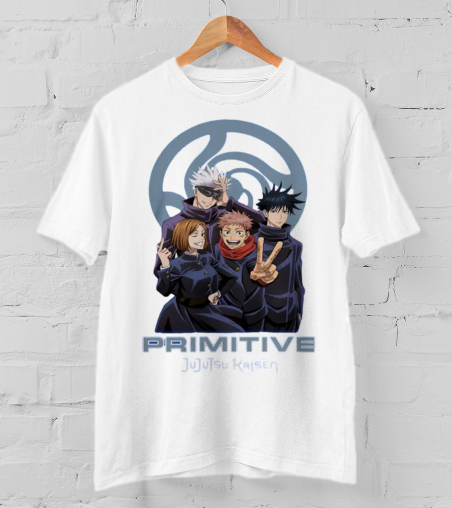 Primitive Jujutsu Kaisen Characters Group Pose T-Shirt
