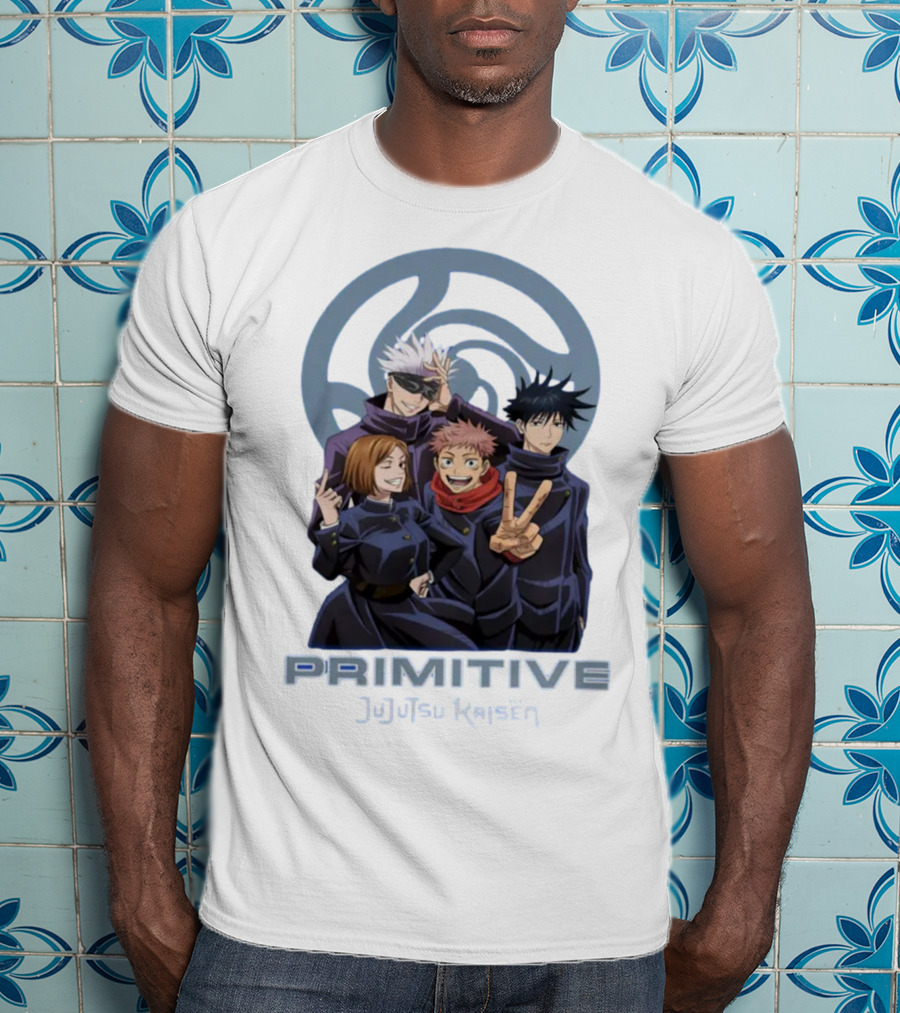 Primitive Jujutsu Kaisen Characters Group Pose T-Shirt