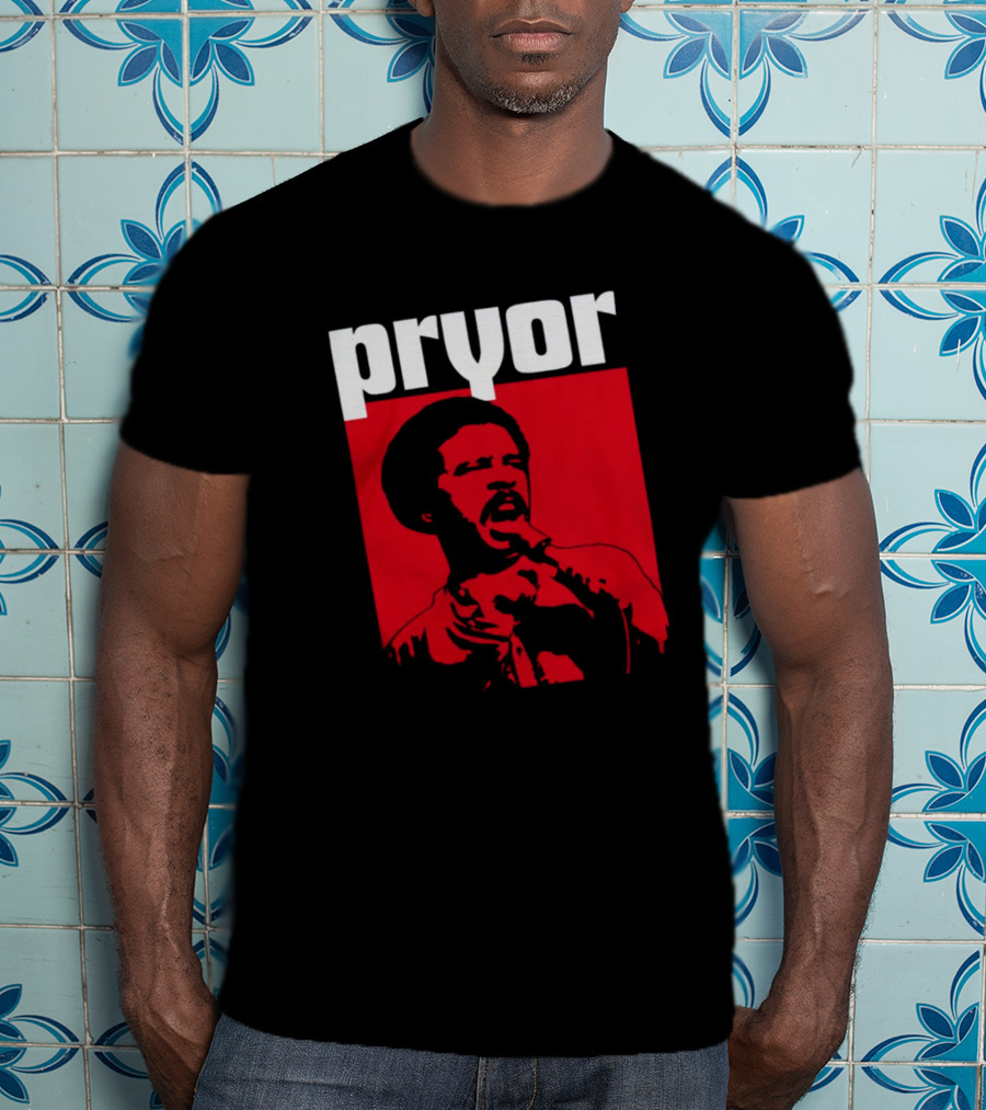 Pryor Richard Pryor Red Stencil Shop T-Shirt