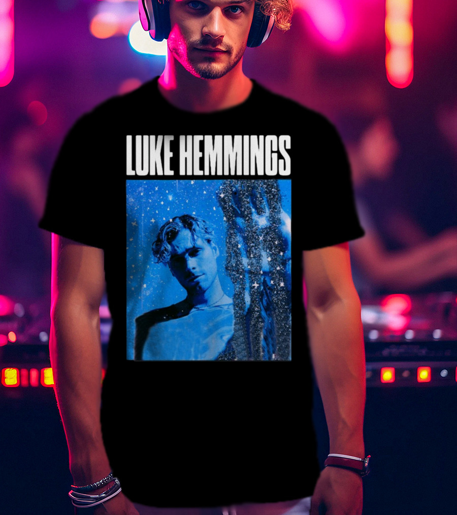 Luke Hemmings Live At The Fonda June 08 Blue Starry Night Aesthetic T-Shirt