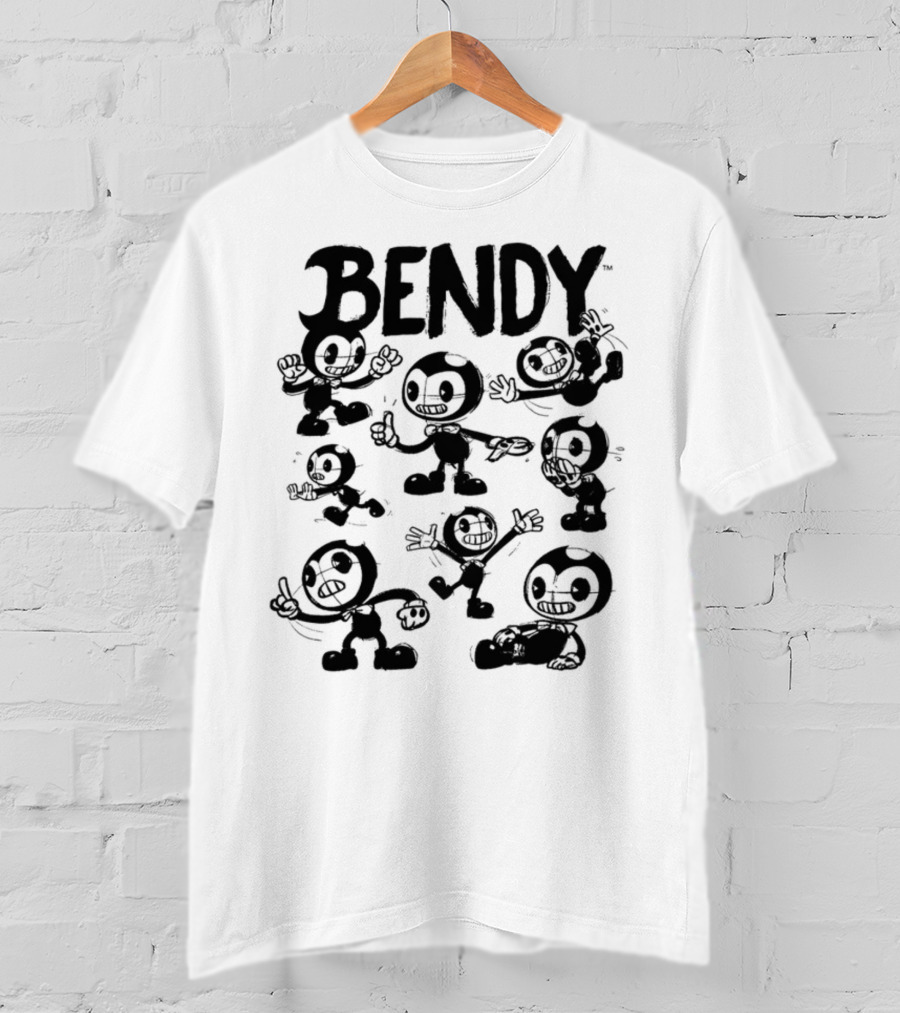 Bendy Playful Cartoon Character Poses T-Shirt