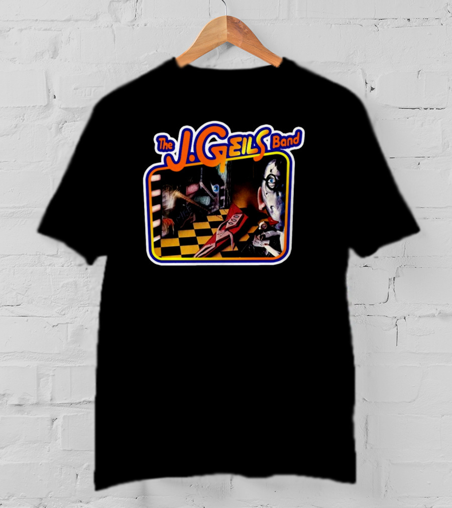 The J. Geils Band Surreal Checkerboard Room Cover T-Shirt