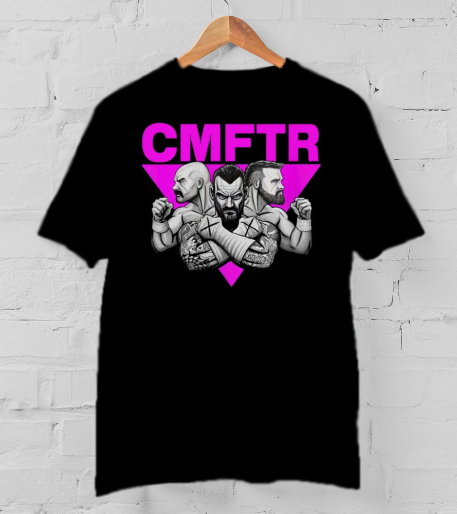 CMFTR Wrestling Trio Portrait By Hal Haney T-Shirt