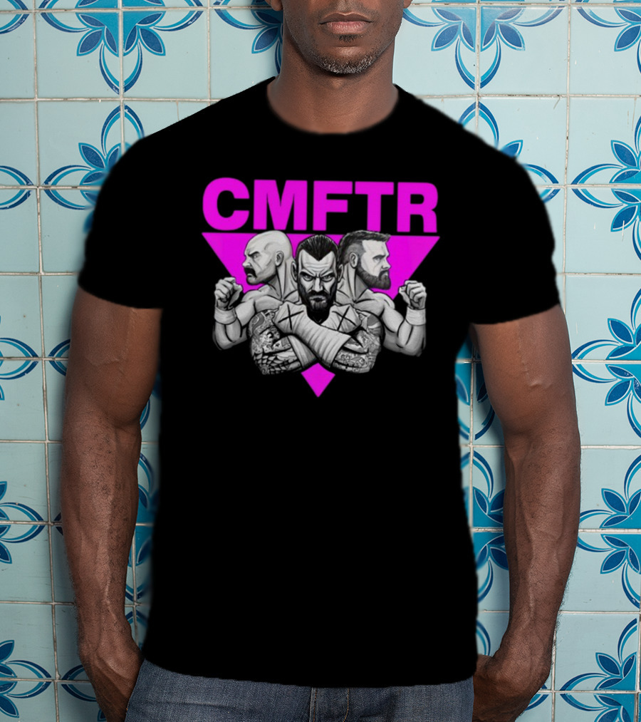 CMFTR Wrestling Trio Portrait By Hal Haney T-Shirt
