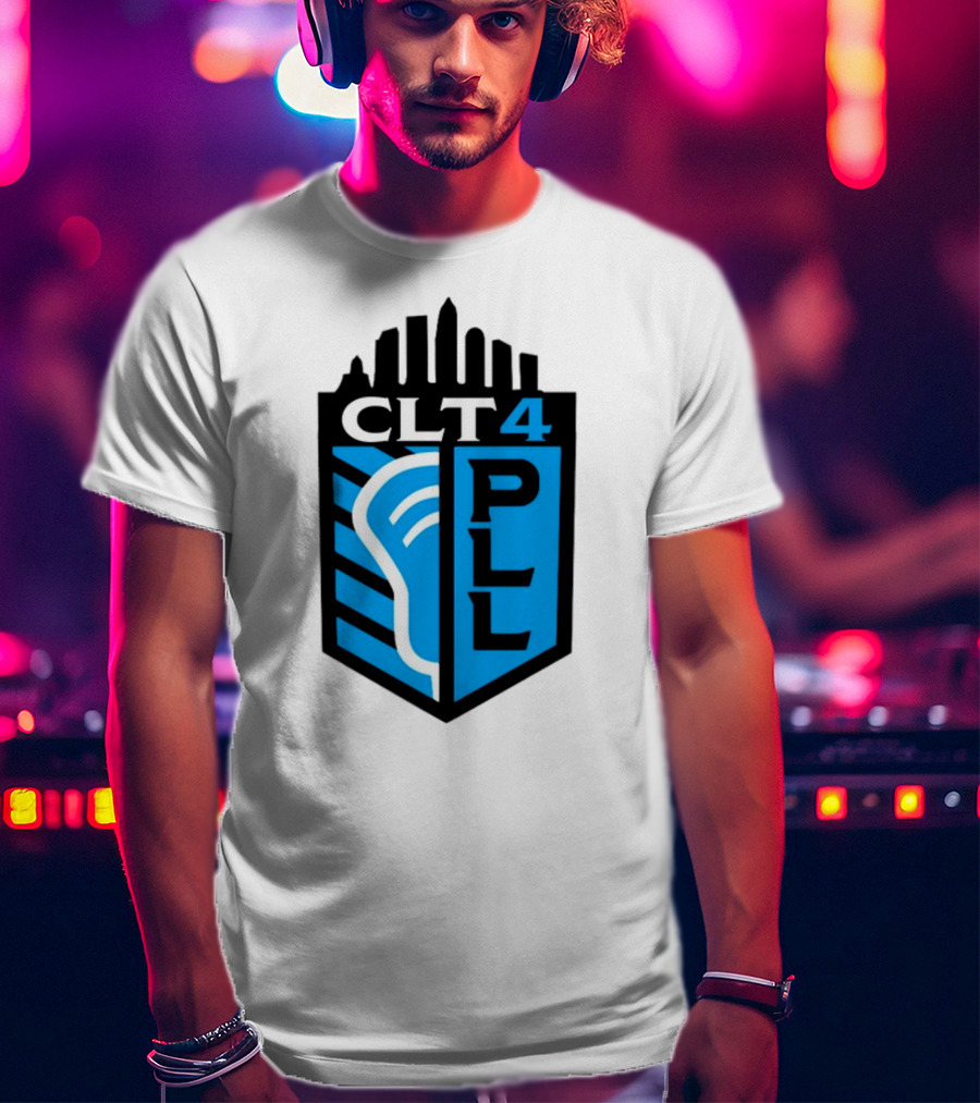 Premier Lacrosse League CLT 4 Logo PLL T-Shirt