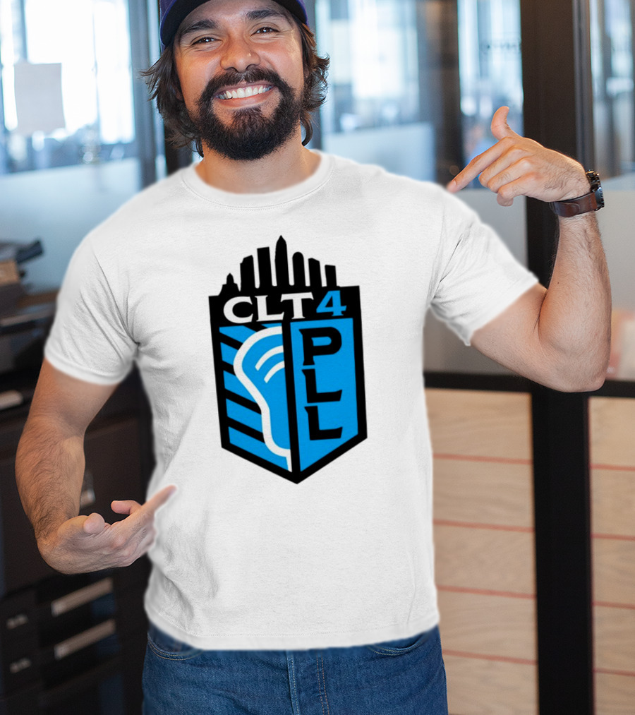 Premier Lacrosse League CLT 4 Logo PLL T-Shirt