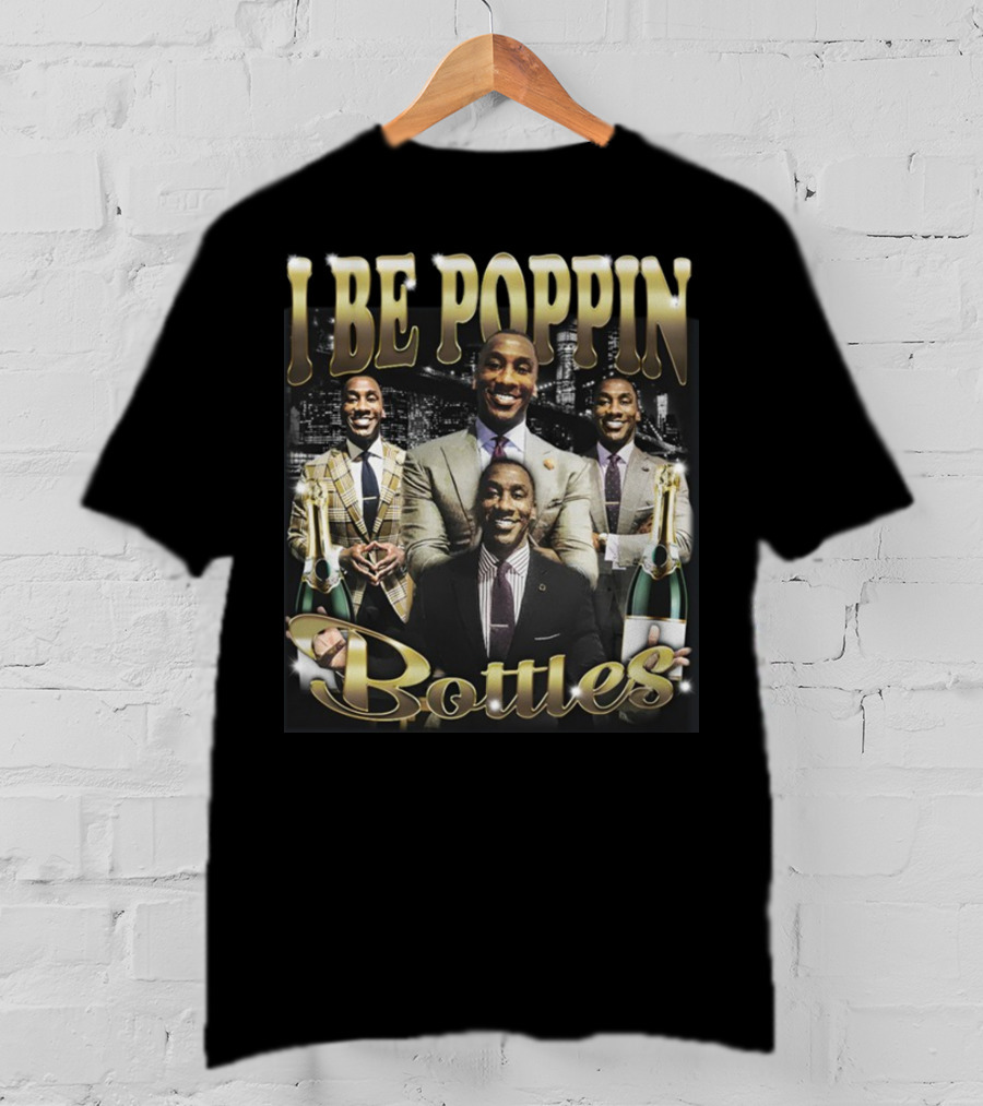 I Be Poppin Bottles Memeabletees Multiple Suited Figures With Champagne T-Shirt