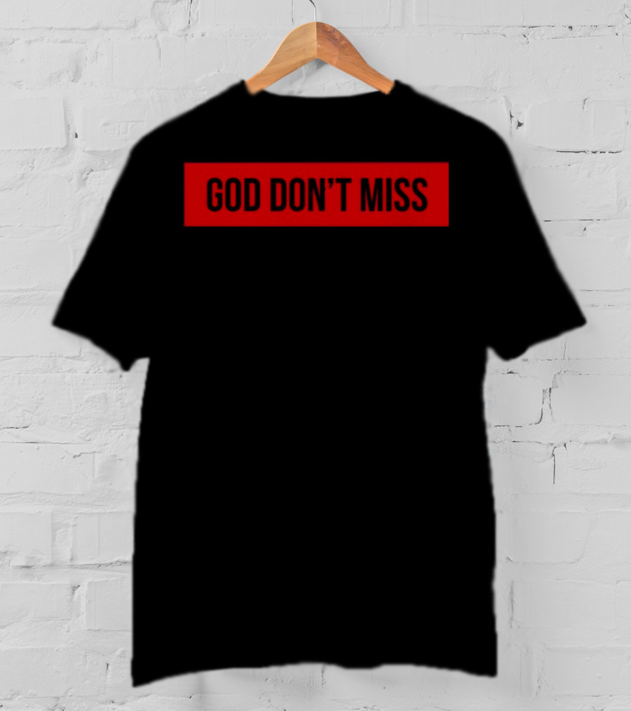 AtlantaDream God Don't Miss Red Block Text T-Shirt