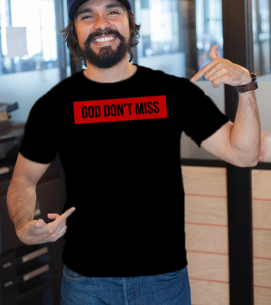 AtlantaDream God Don't Miss Red Block Text T-Shirt