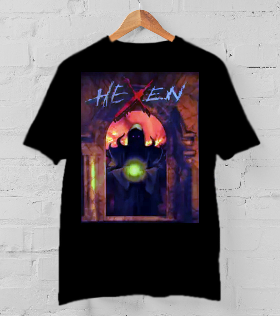 Hexen Mysterious Hooded Figure With Glowing Orb T-Shirt