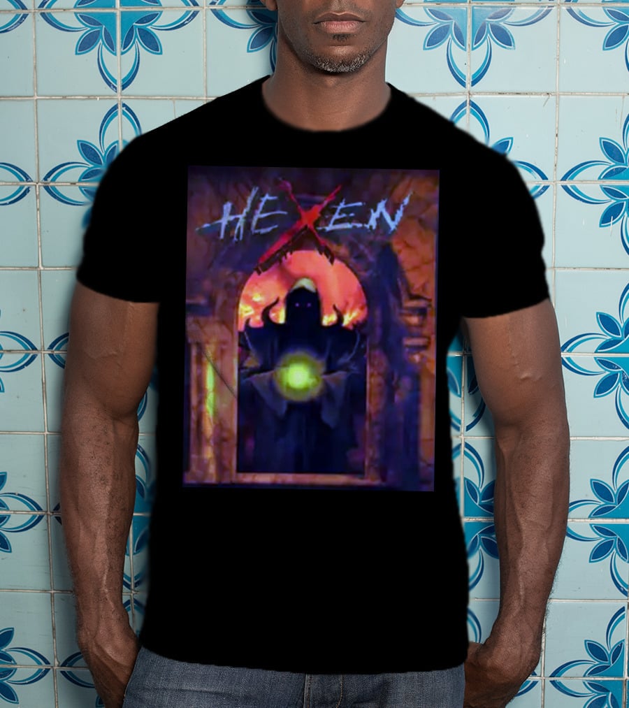 Hexen Mysterious Hooded Figure With Glowing Orb T-Shirt