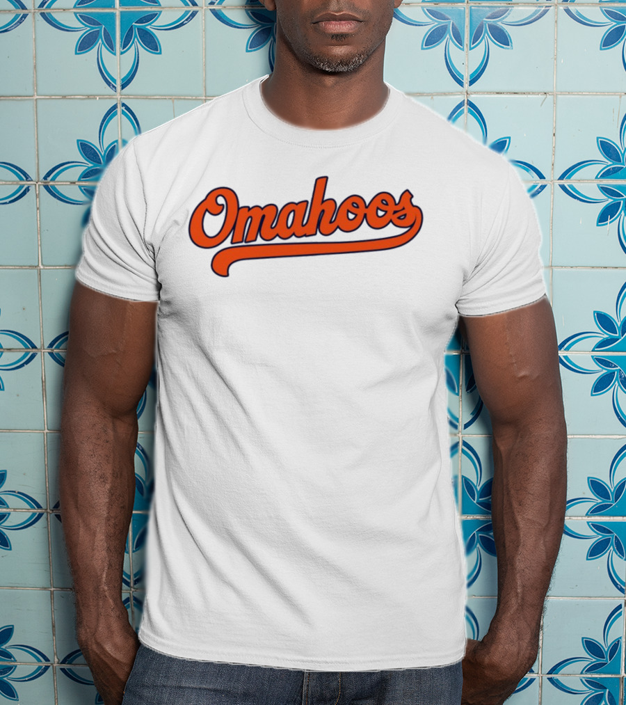 Omahoos Baseball Script T-Shirt