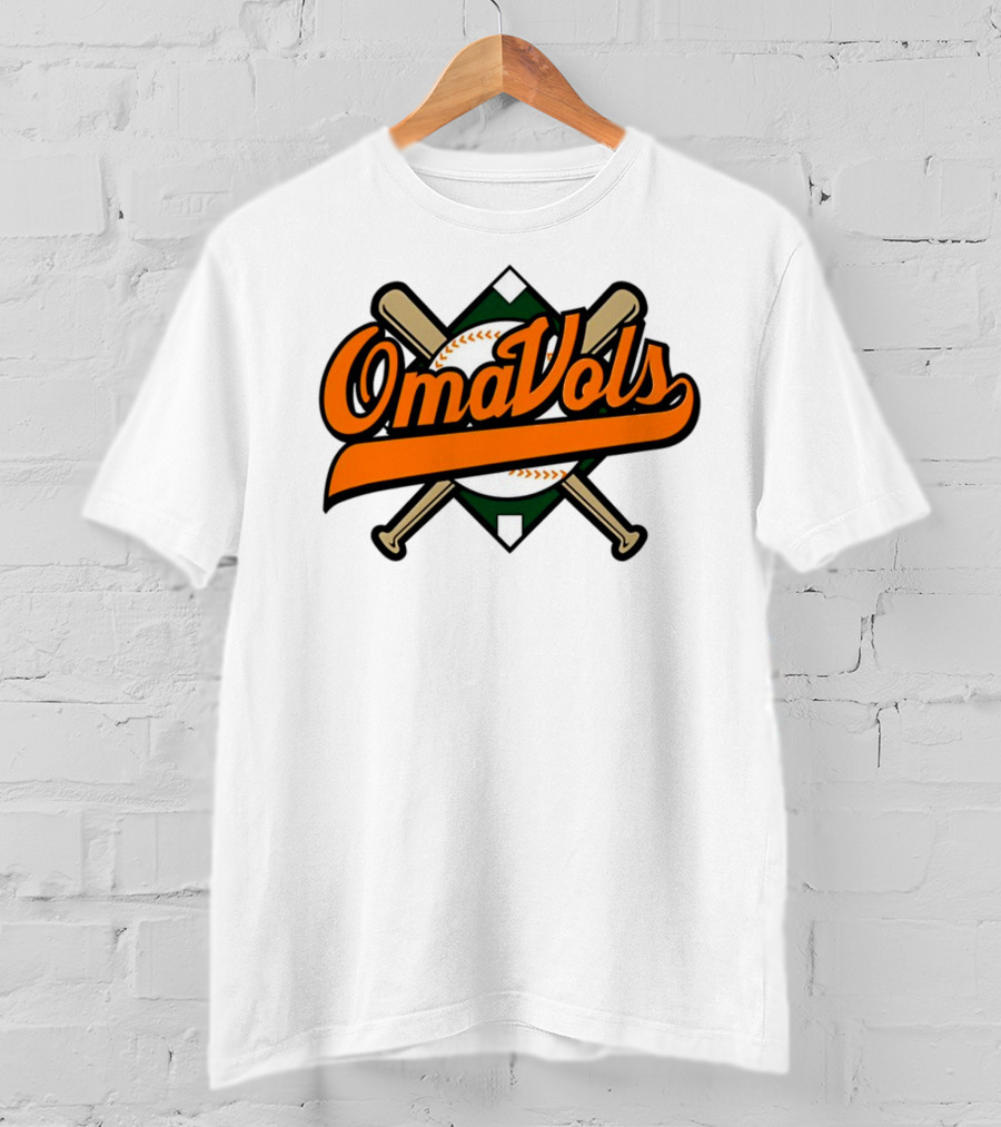 Omavols Baseball Bats Script T-Shirt