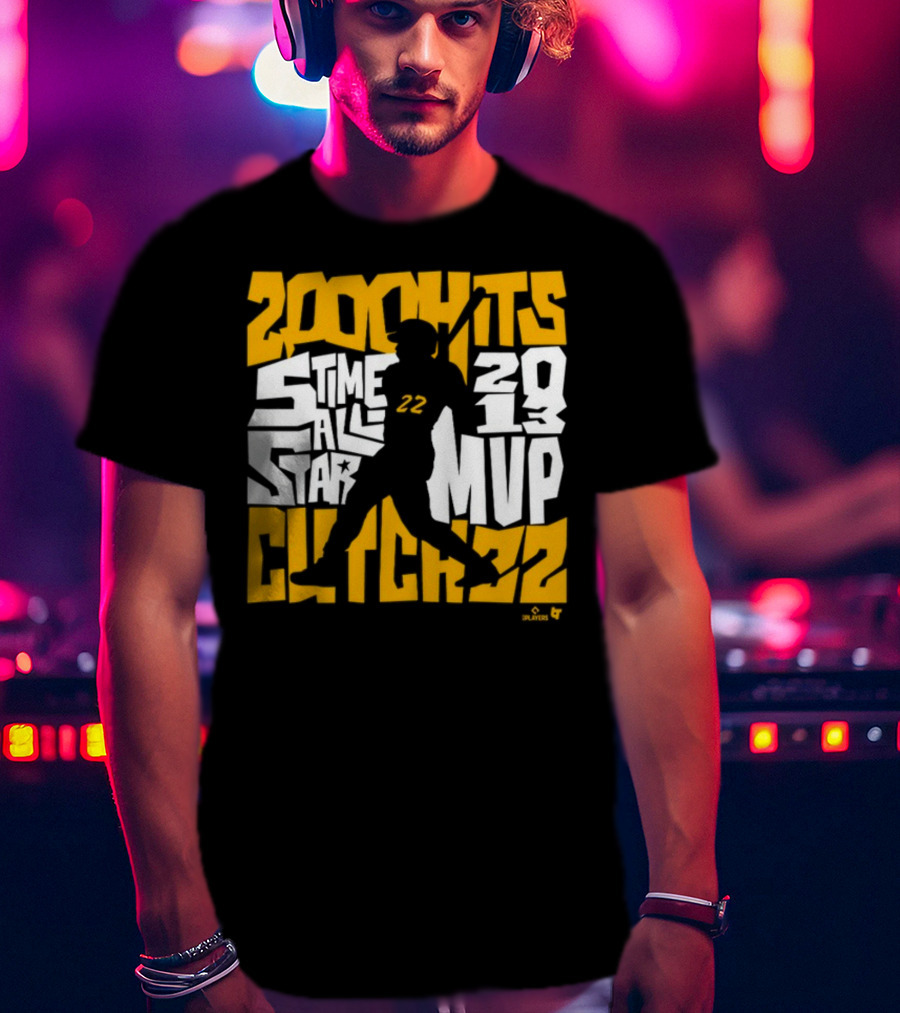 Andrew McCutchen 200 Hits 5 Time All-Star 2013 MVP Pittsburgh Icon 22 T-Shirt