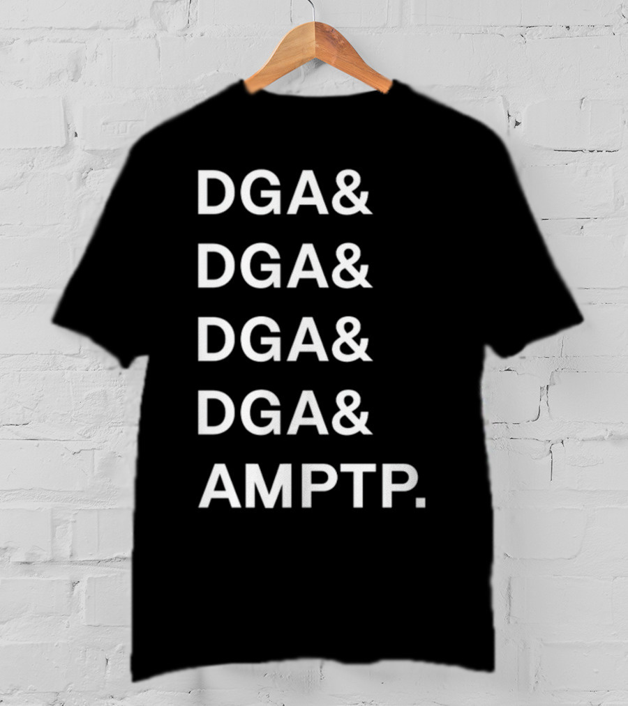 DGA DGA DGA DGA AMPTP Text T-Shirt