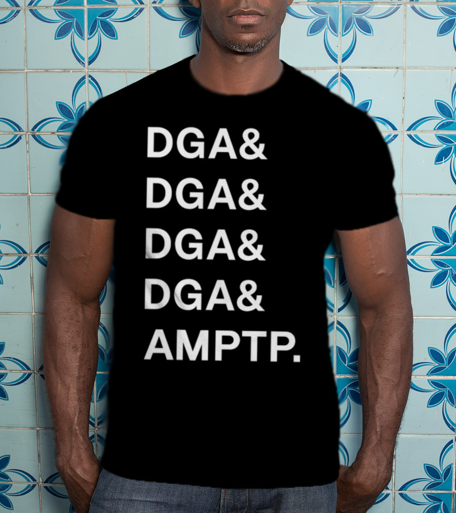 DGA DGA DGA DGA AMPTP Text T-Shirt