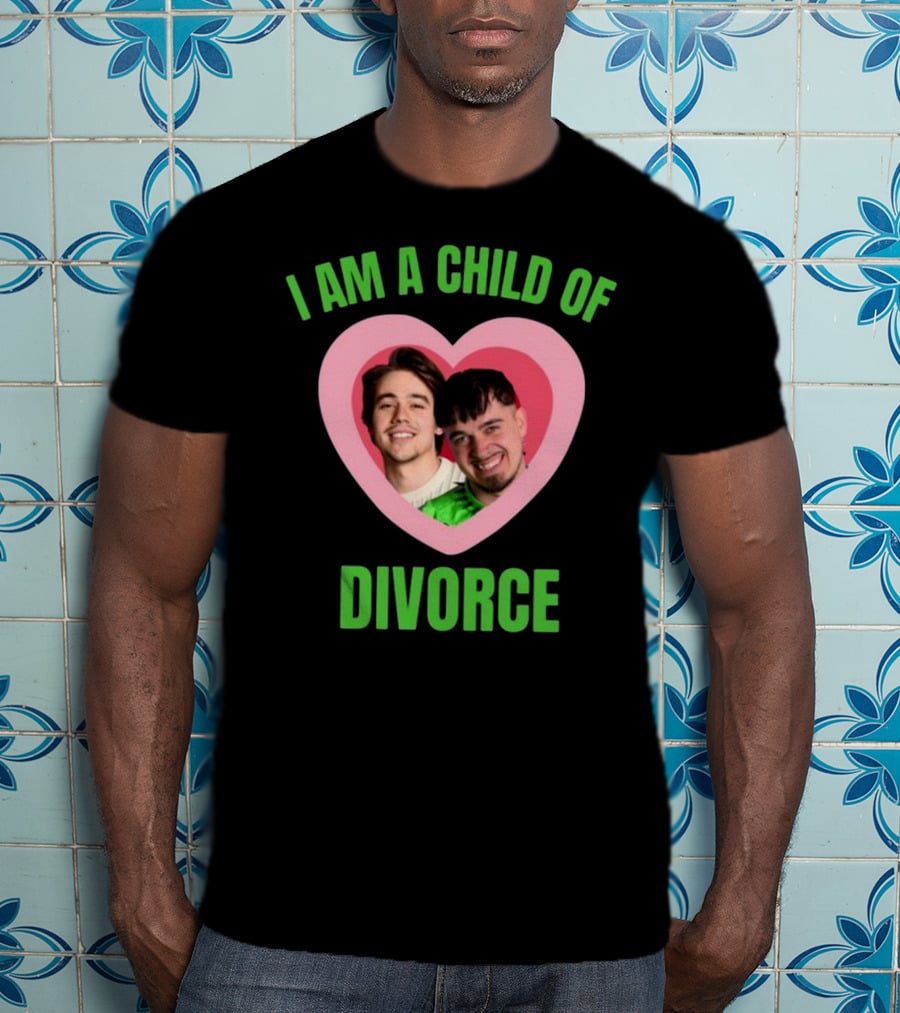 I Am A Child Of Divorce Kaarija And Bojan Heart T-Shirt