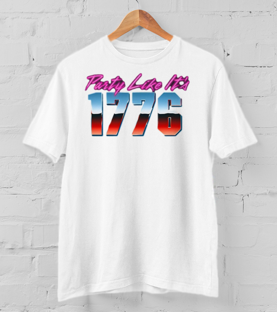 Shitheadsteve Party Like It's 1776 Retro Neon T-Shirt