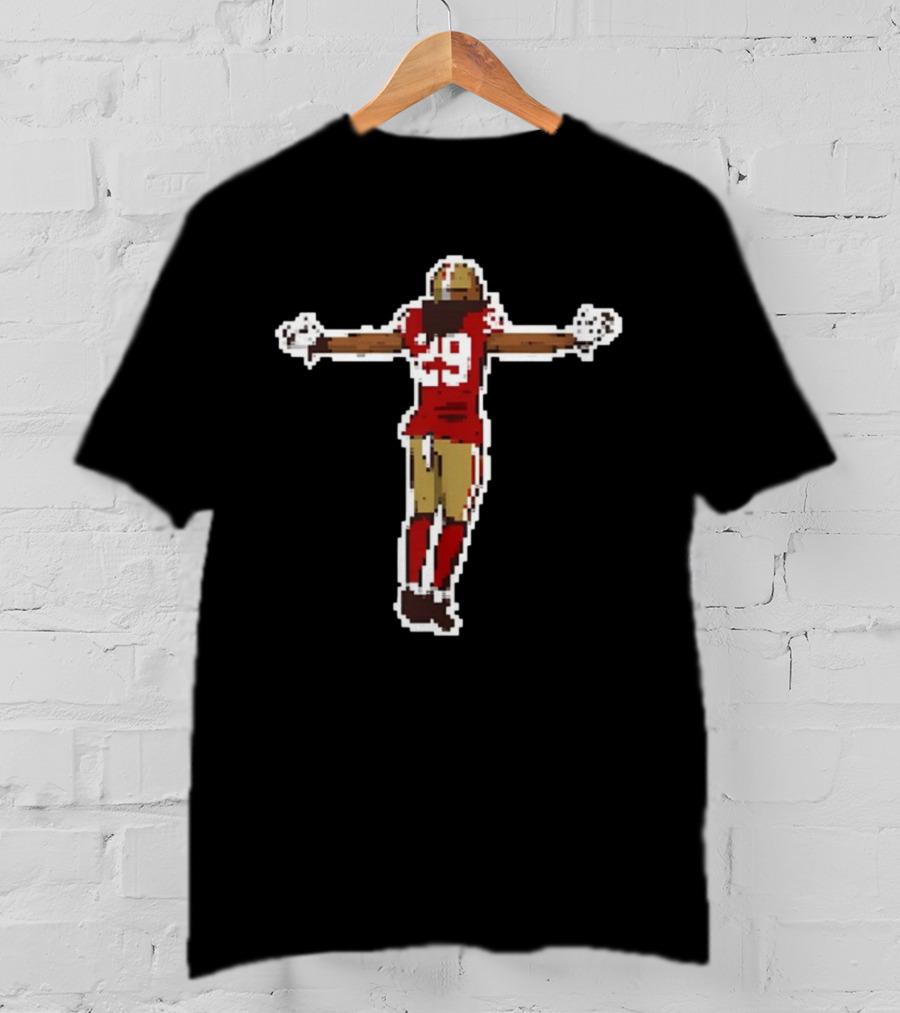 Talanoa Hufanga Pixel Art Football Celebration 49ers T-Shirt