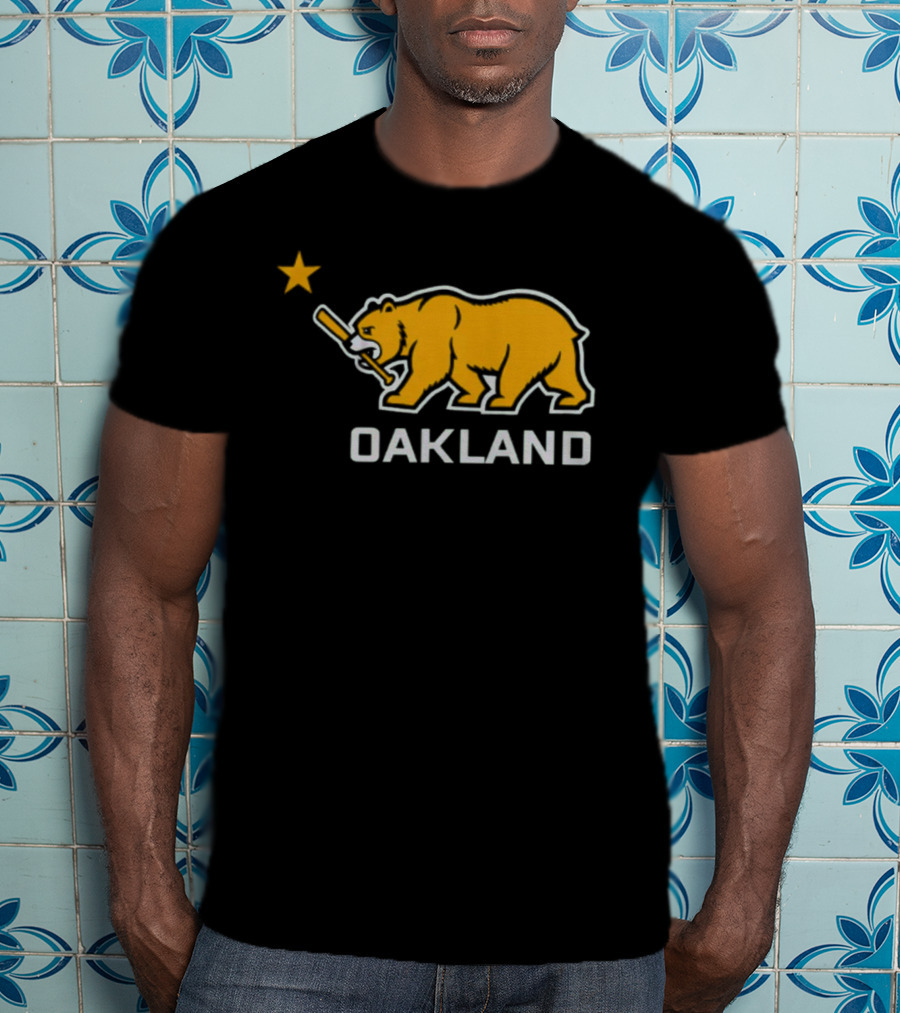 Oakland Bear Star Baseball Emblem T-Shirt