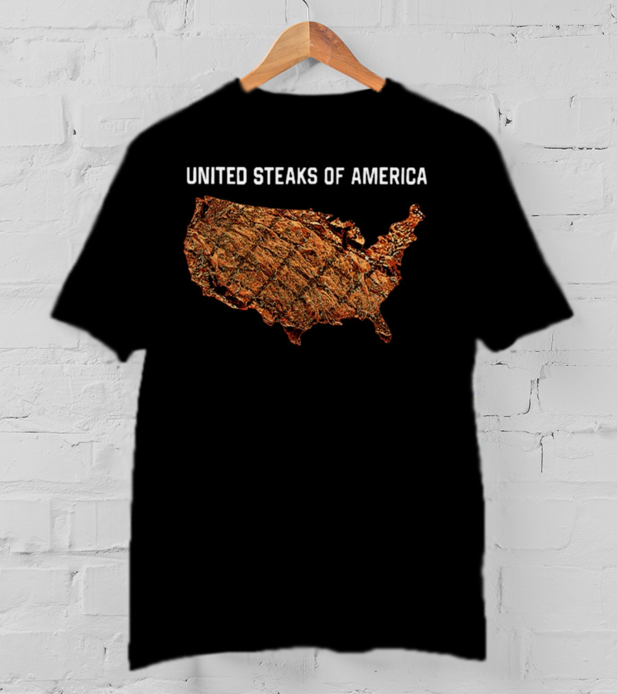United Steaks Of America Beef Map USA T-Shirt