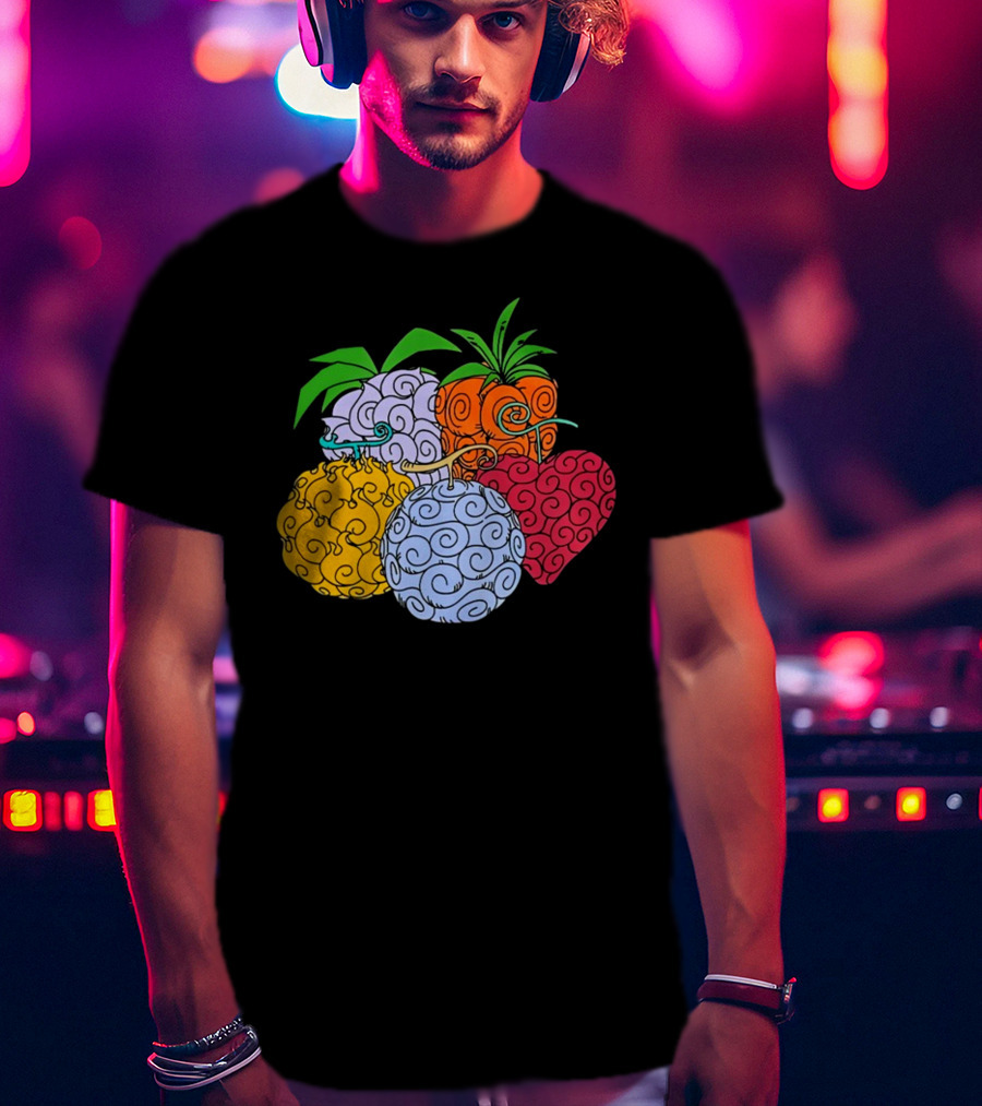 Crunchyroll One Piece Devil Fruits Colorful Collection T-Shirt