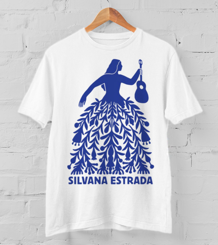 Silvana Estrada Blue Dress Guitar Motif T-Shirt