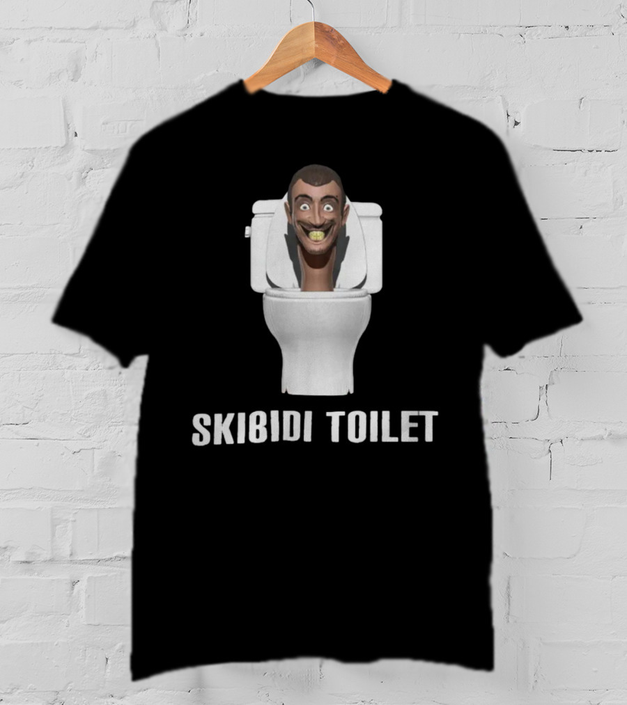 Skibidi Toilet Meme Character Head Emerging From Toilet Bowl T-Shirt