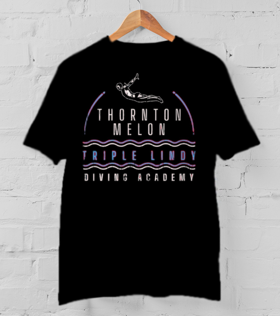 Thornton Melon Triple Lindy Diving Academy Retro Style Diving T-Shirt