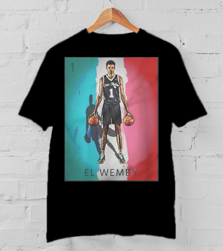 El Wemby San Antonio Number 1 Basketball Player T-Shirt