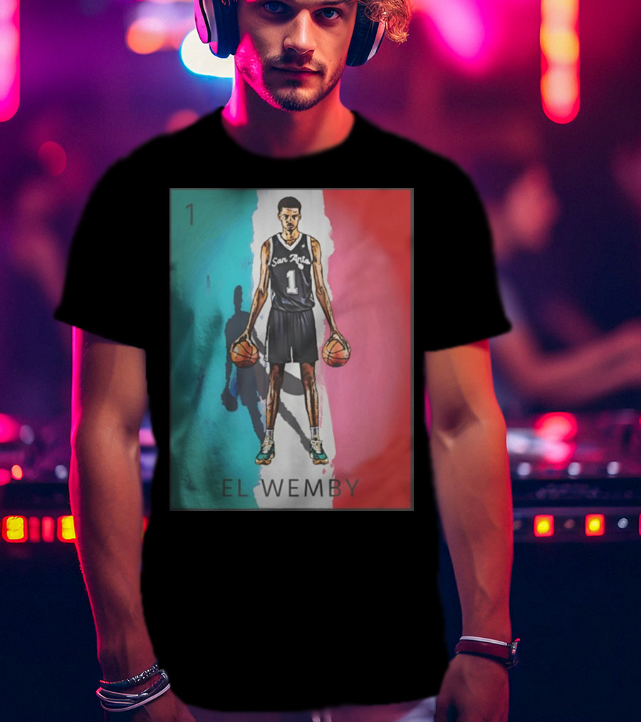 El Wemby San Antonio Number 1 Basketball Player T-Shirt