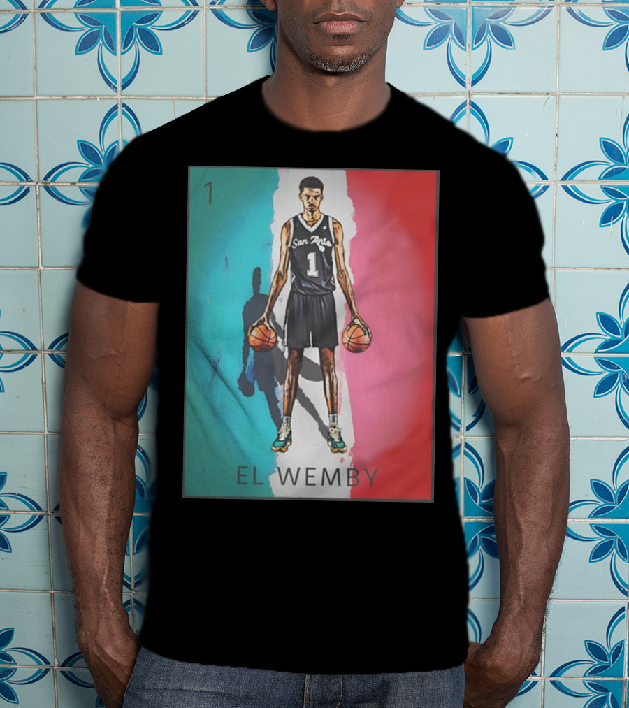 El Wemby San Antonio Number 1 Basketball Player T-Shirt