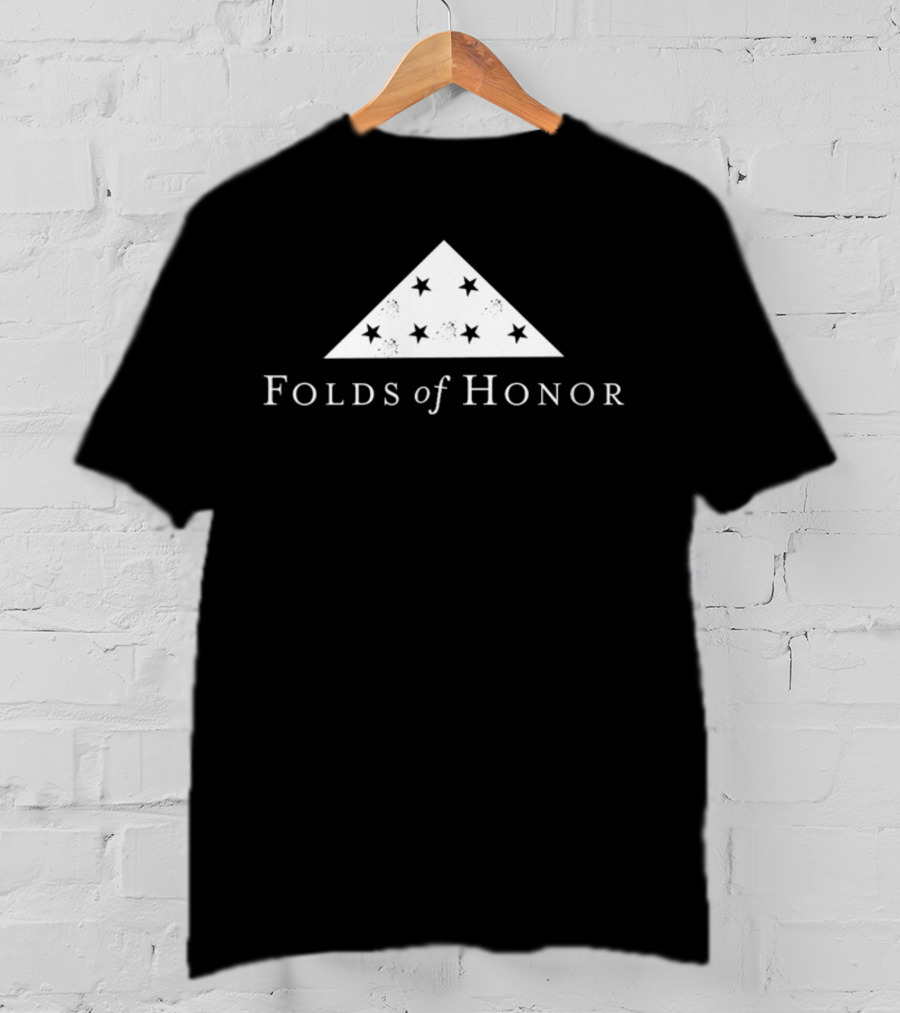 Folds Of Honor American Flag Star Triangle Memorial T-Shirt