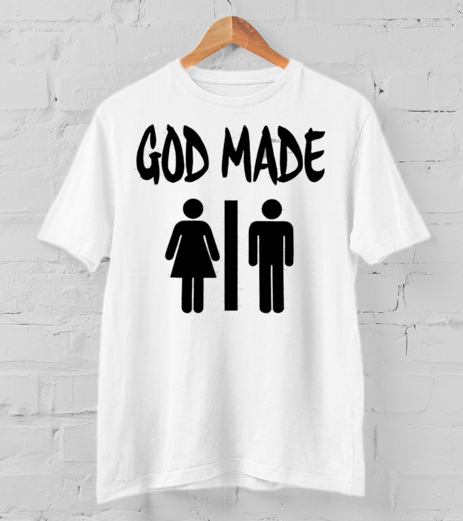 GOD MADE Man Woman Symbols T-Shirt