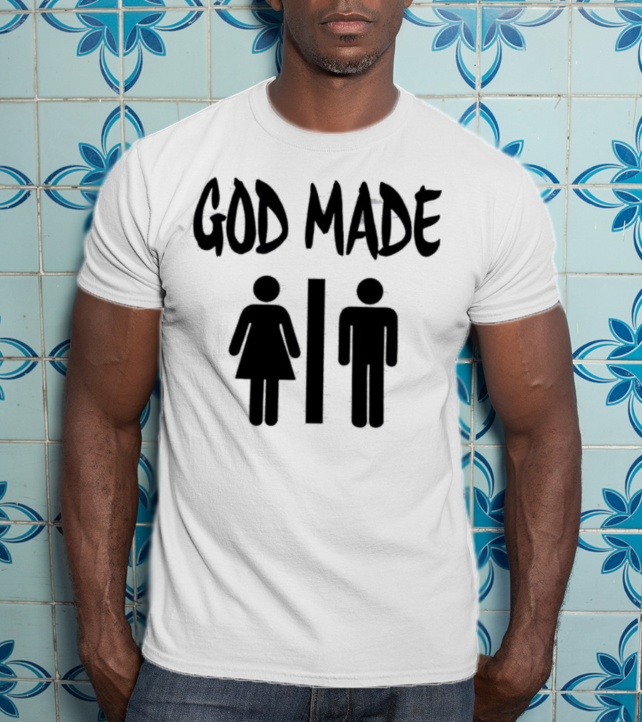 GOD MADE Man Woman Symbols T-Shirt