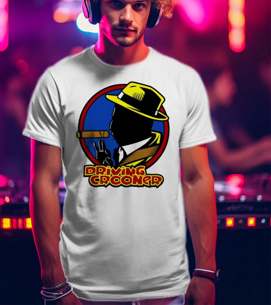 Driving Grooner Fedora Silhouette Cigar T-Shirt