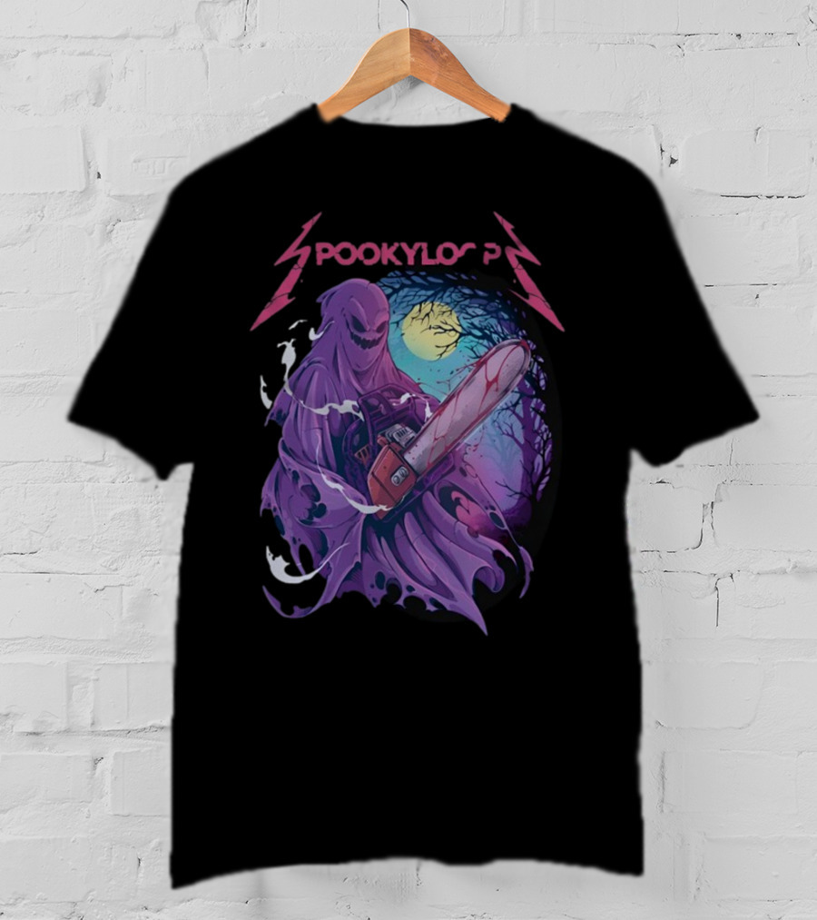 Spookyloop Ride The Chainsaw Grim Specter In Haunted Forest T-Shirt