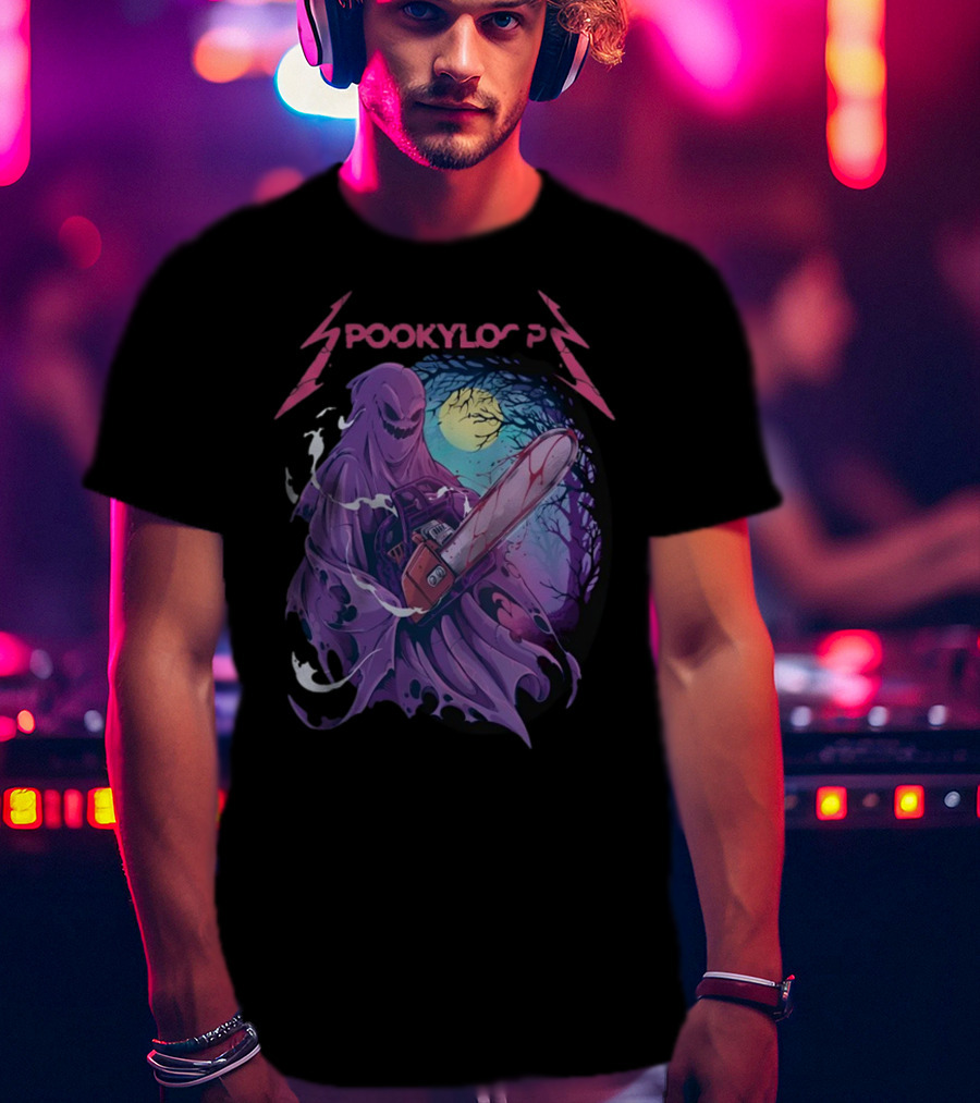 Spookyloop Ride The Chainsaw Grim Specter In Haunted Forest T-Shirt