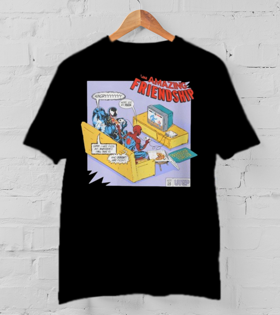 Hungry Pizza Lovers Unite On Couch With Amazing Friendship TV T-Shirt